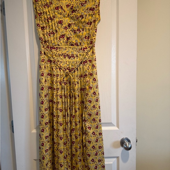 Zara Dresses & Skirts - Zara Maxi Yellow Floral Dress
